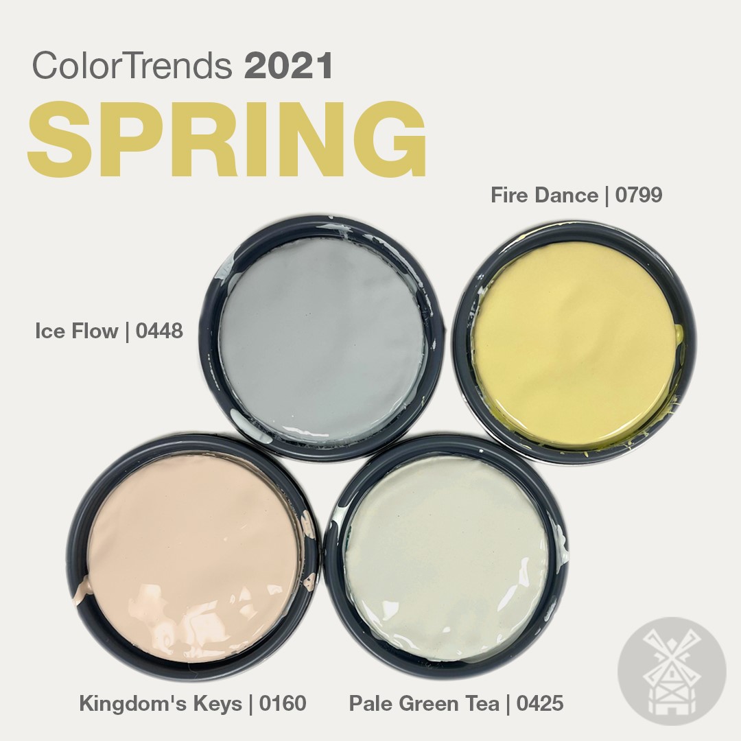 Spring decorating trend, pastel paints from Miller Paint in Portland, Oregon